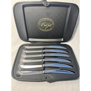Vintage Carvel Hall Steak Knives Set of 6 Made In USA Dinner Knife 440 Stainless